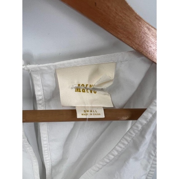 Anthropologie Maeve Smocked Poplin Halter Top White 100% Cotton Women's S Small - Picture 5 of 8